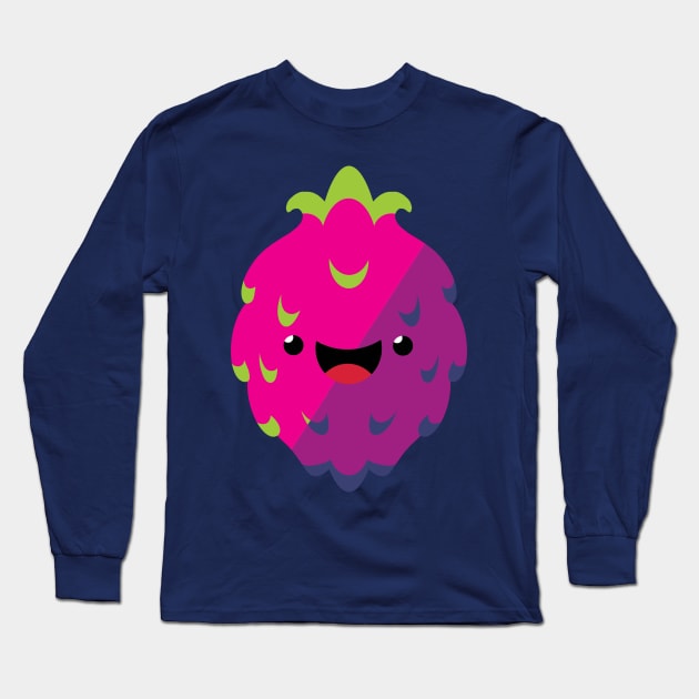 Dragon Fruit / Pitaya Long Sleeve T-Shirt by ginaromoart